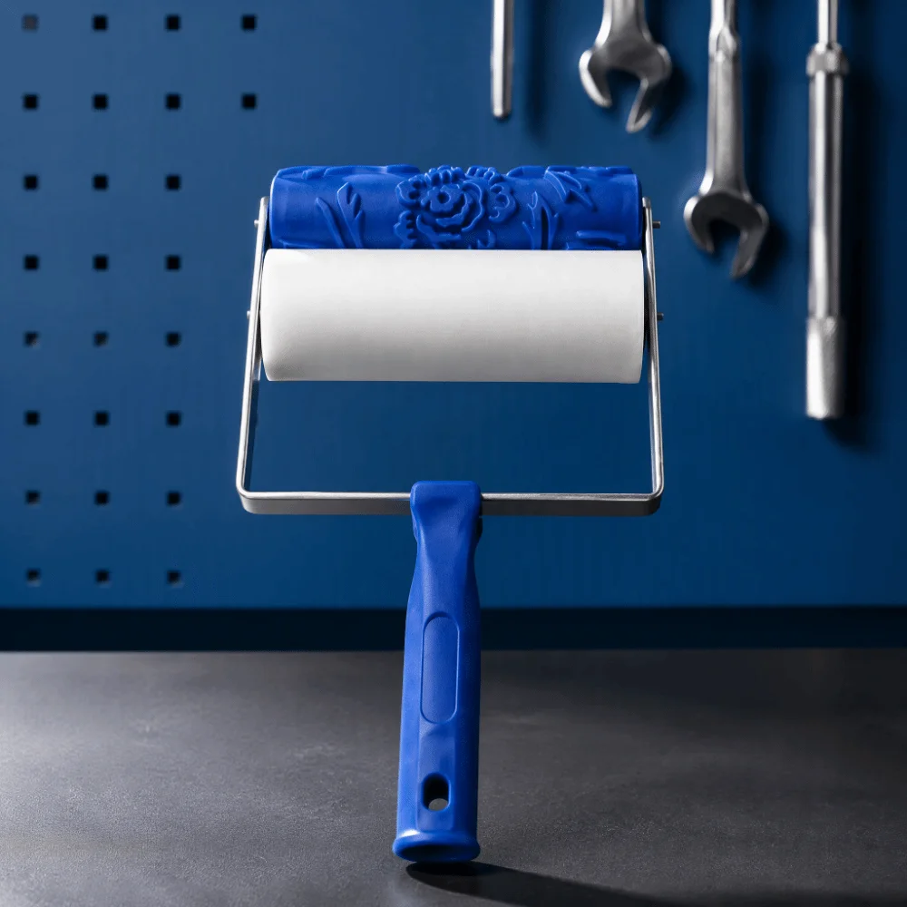 Smooth Coating Paint Roller Brush Reusable Fine Detailing Patterned Paint Roller Texture Paint Tool 3D Pattern