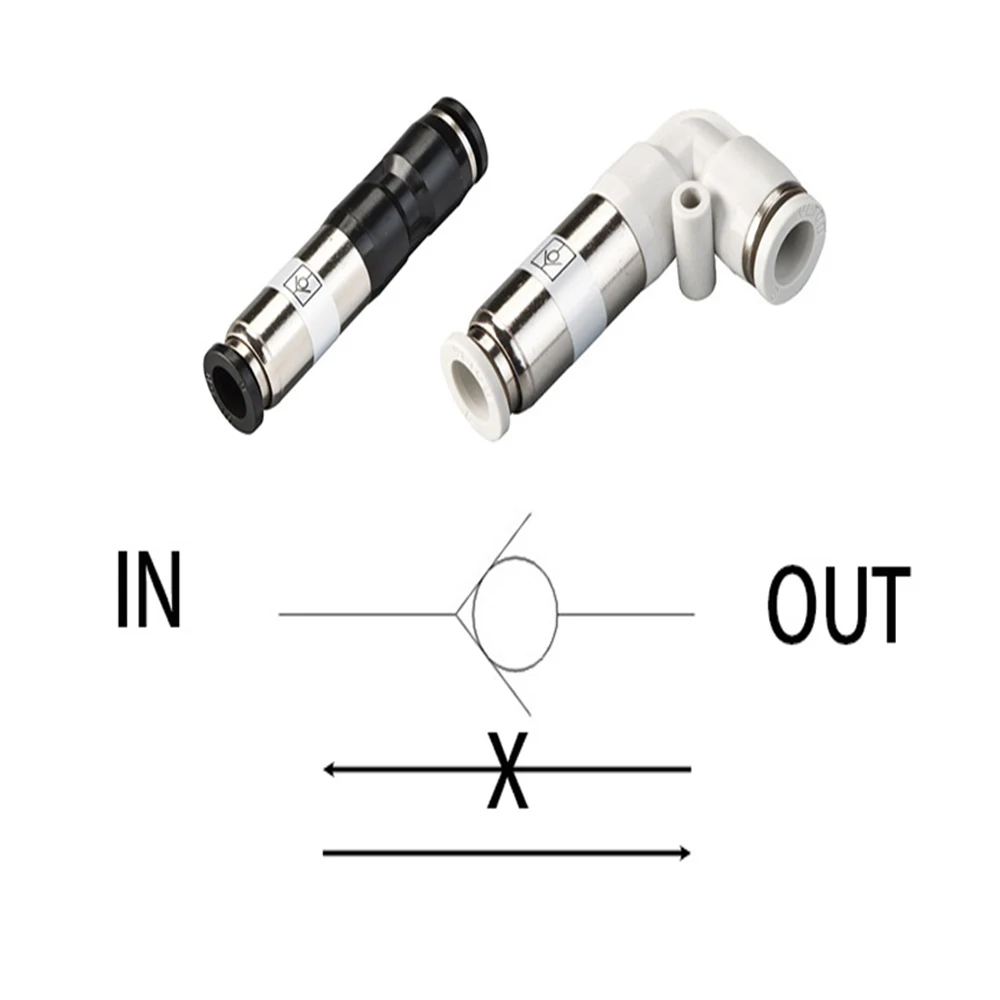 Pipes Pneumatic Fittings Butt Joint 4/6/8/10/12/14/16mm Compressor Air Hose Accessories Quick Connectors One-way Connect Parts
