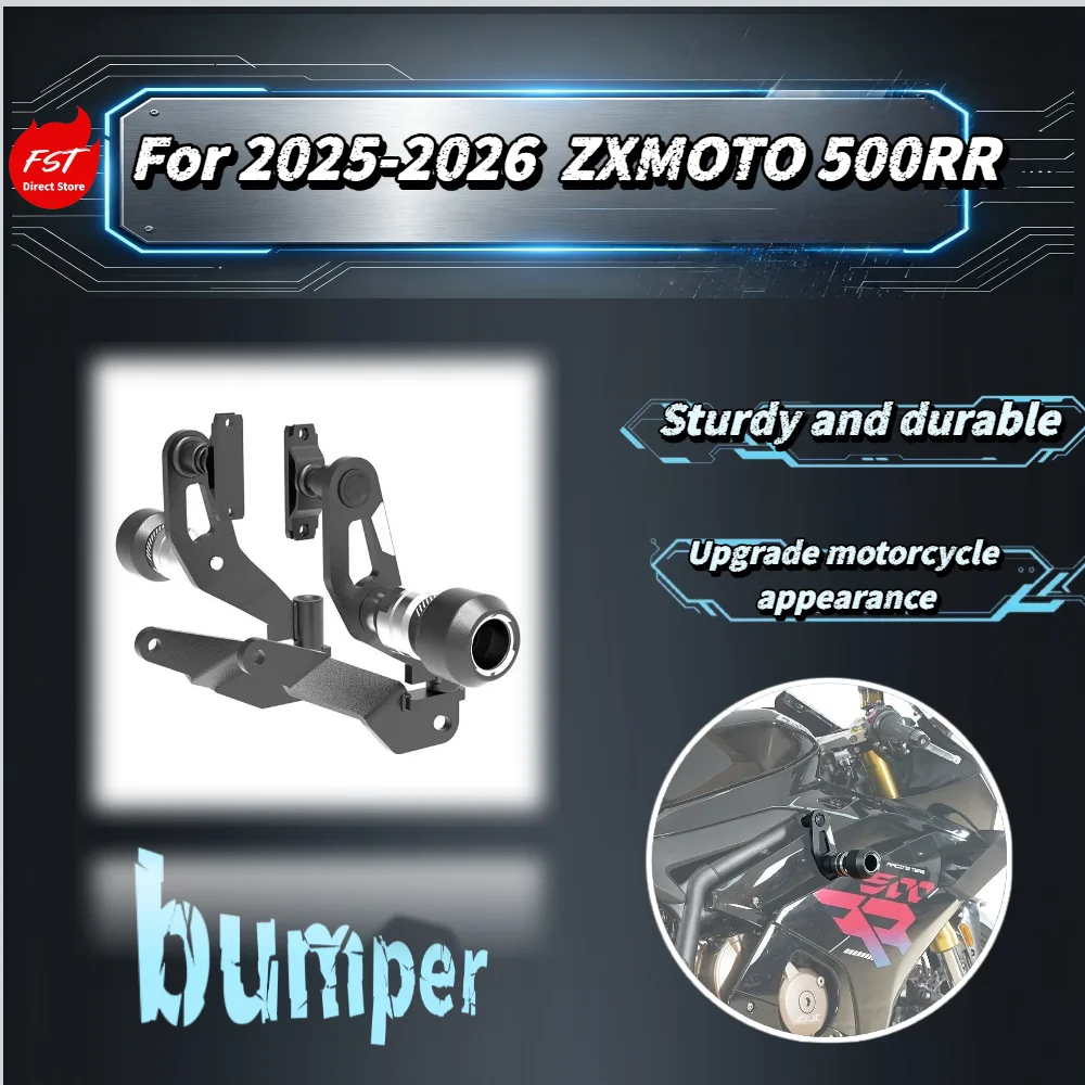 

For 2025-2026 ZXMOTO ZX500RR High Strength Racing Bar Wear Resistant Shock Absorbing Anti-fall Fittings