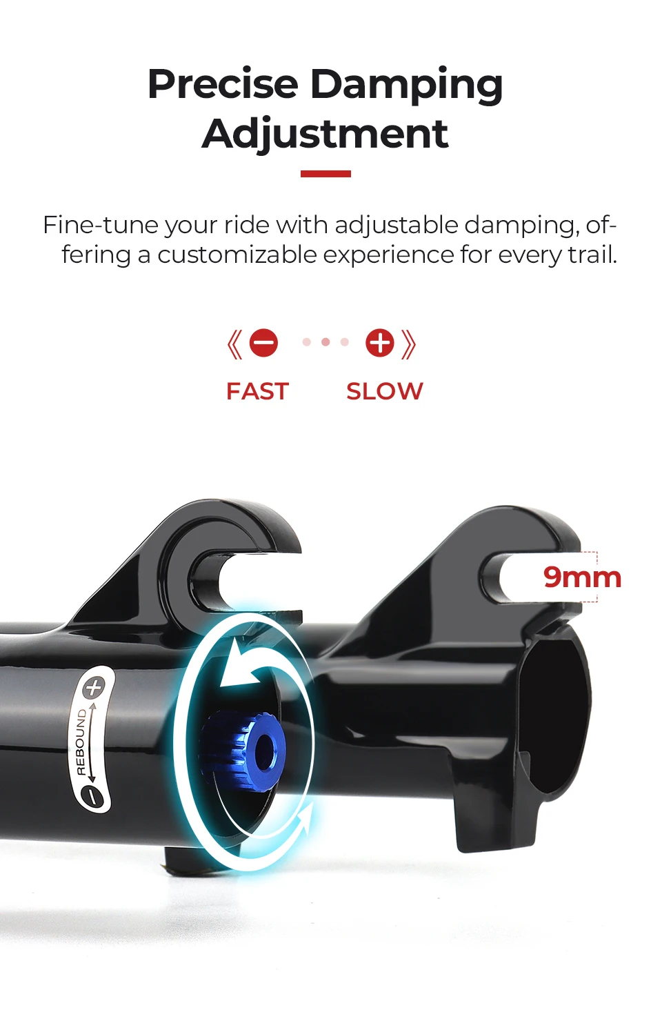 BOLANY MTB Luftgabel 26 27,5 29 Zoll 120 mm Federweg-Luftölfederung 9 x 100 mm QR Leichte Fahrradgabel R29 Fahrradzubehör Teil – Detail 10