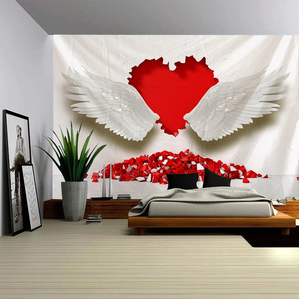 

Dreamy wing wall hanging cloth, starry sky tapestry, mysterious home decoration background poster aesthetic bedroom fabric mural