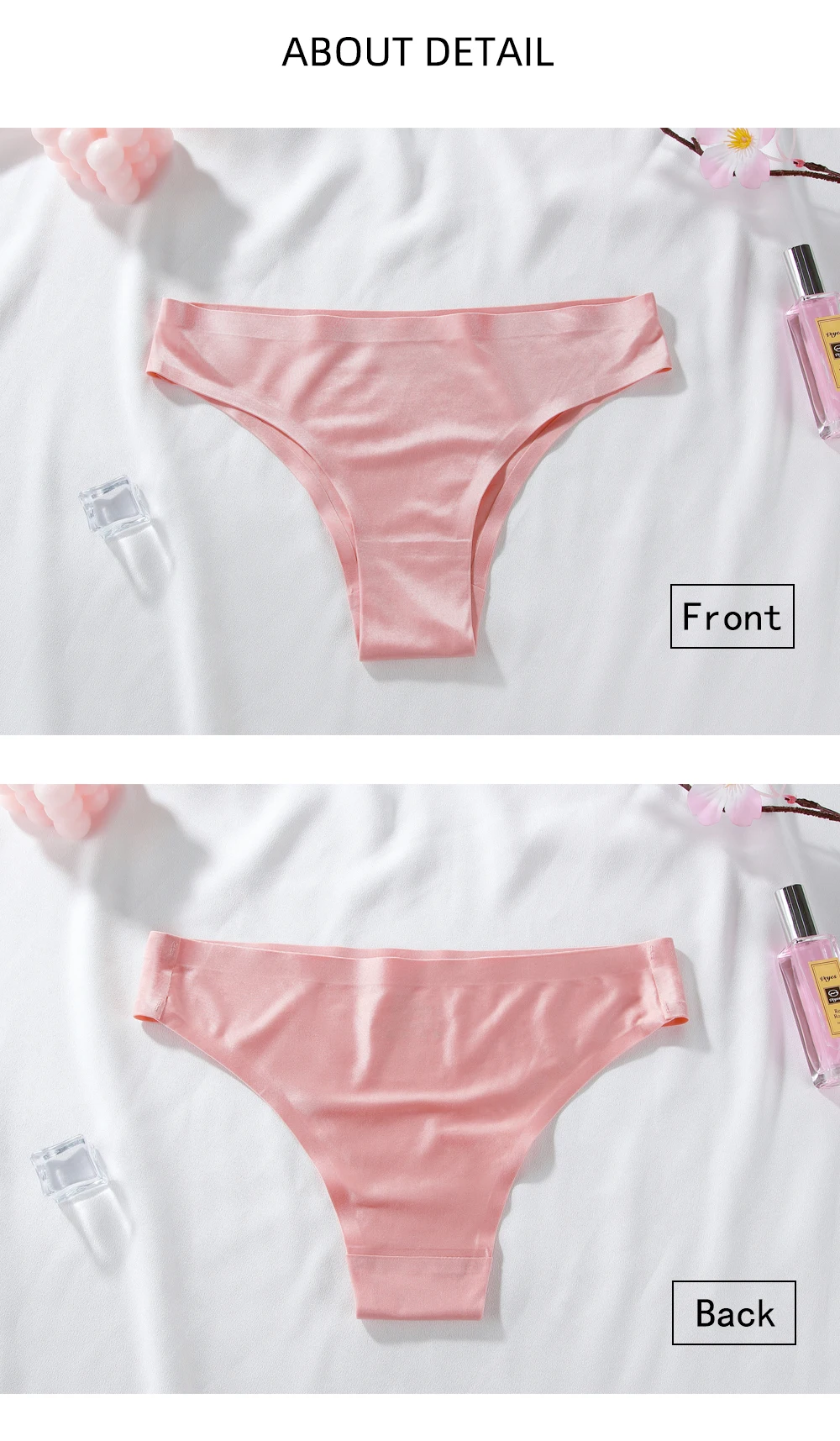 BANNIROU 3Pcs frauen Höschen Unterwäsche Fitness Sport Nahtlose Weibliche Dessous Sexy T-back Tanga Tanga Eis Seide dessous – Detail 5