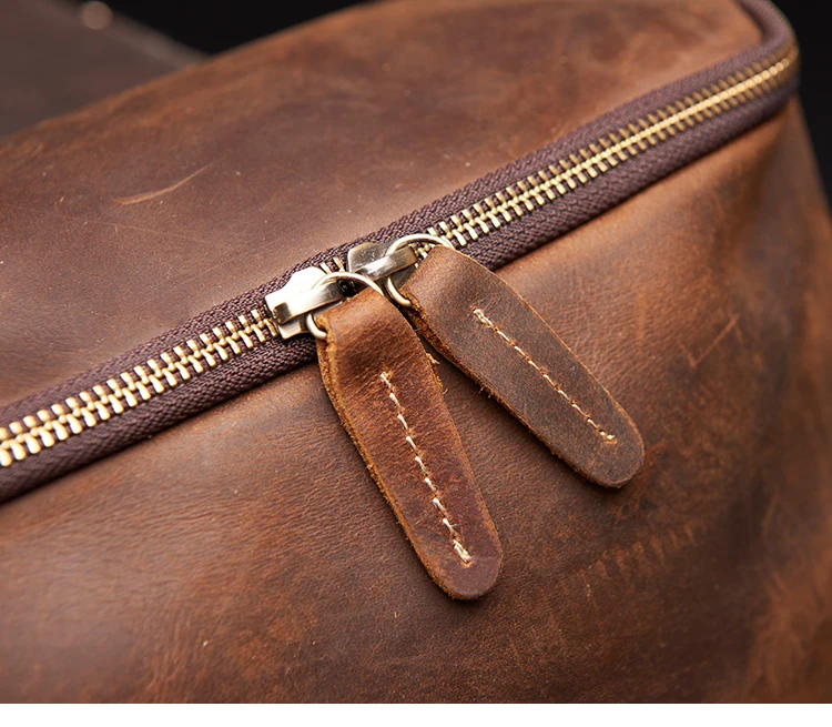 Nasva Leder Rucksack Herren Vintage Reise rucksack Camping Business School Büro tasche Messenger Laptop tasche – Detail 9
