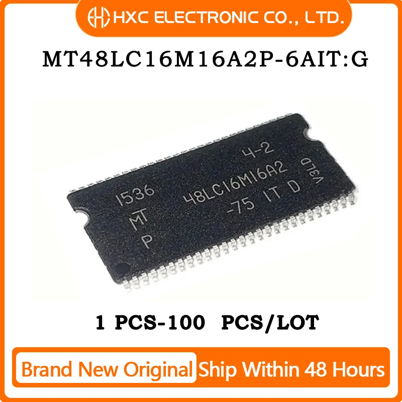 

Free Shipping 1PCS/10PCS/50PCS/100PCS MT48LC16M16A2P-6AIT:G 48LC16M16A2 TSOP-54 Brand New Original IC CHIP