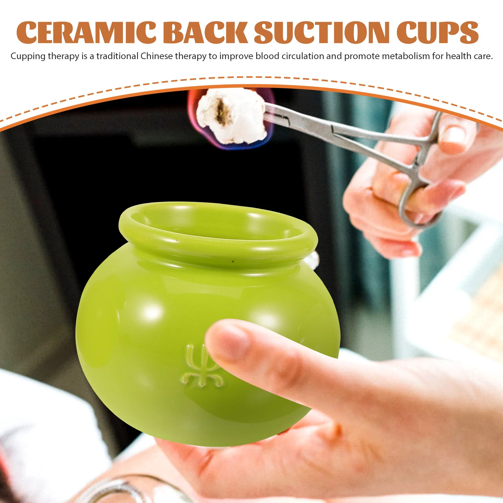 5 Stücke Keramik Schröpfen Tassen Feuer Therapie Verdickte Saugnäpfe für Körper Muskel Entspannung Vakuum Massage Schröpfen Werkzeug