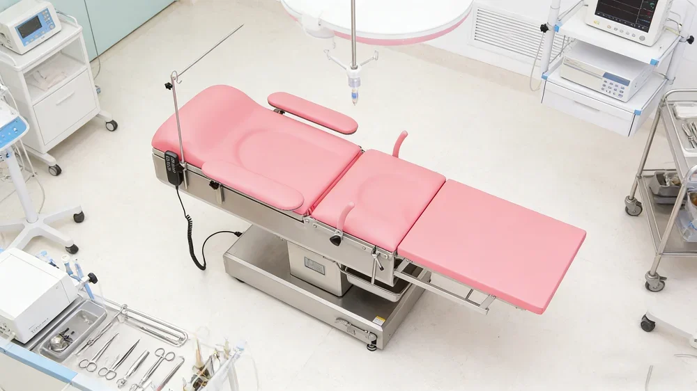 Electric Steel Metal Operating  Pull-Out Extension Retrac Basin for Gynecology   CE Certified