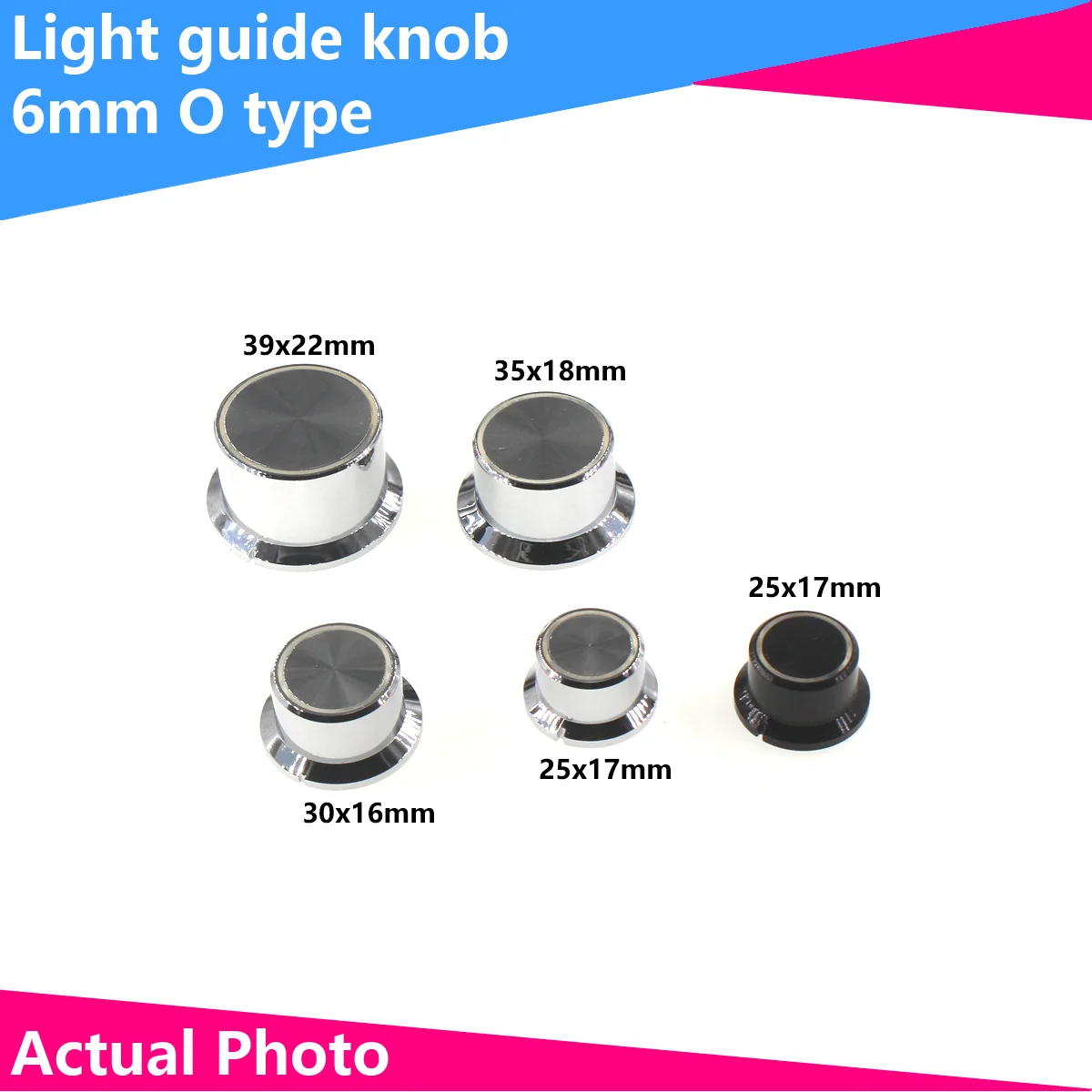 Plum blossom handle knob, light guide knob, potentiometer knob cap, audio power amplifier accessory knob, light transmission