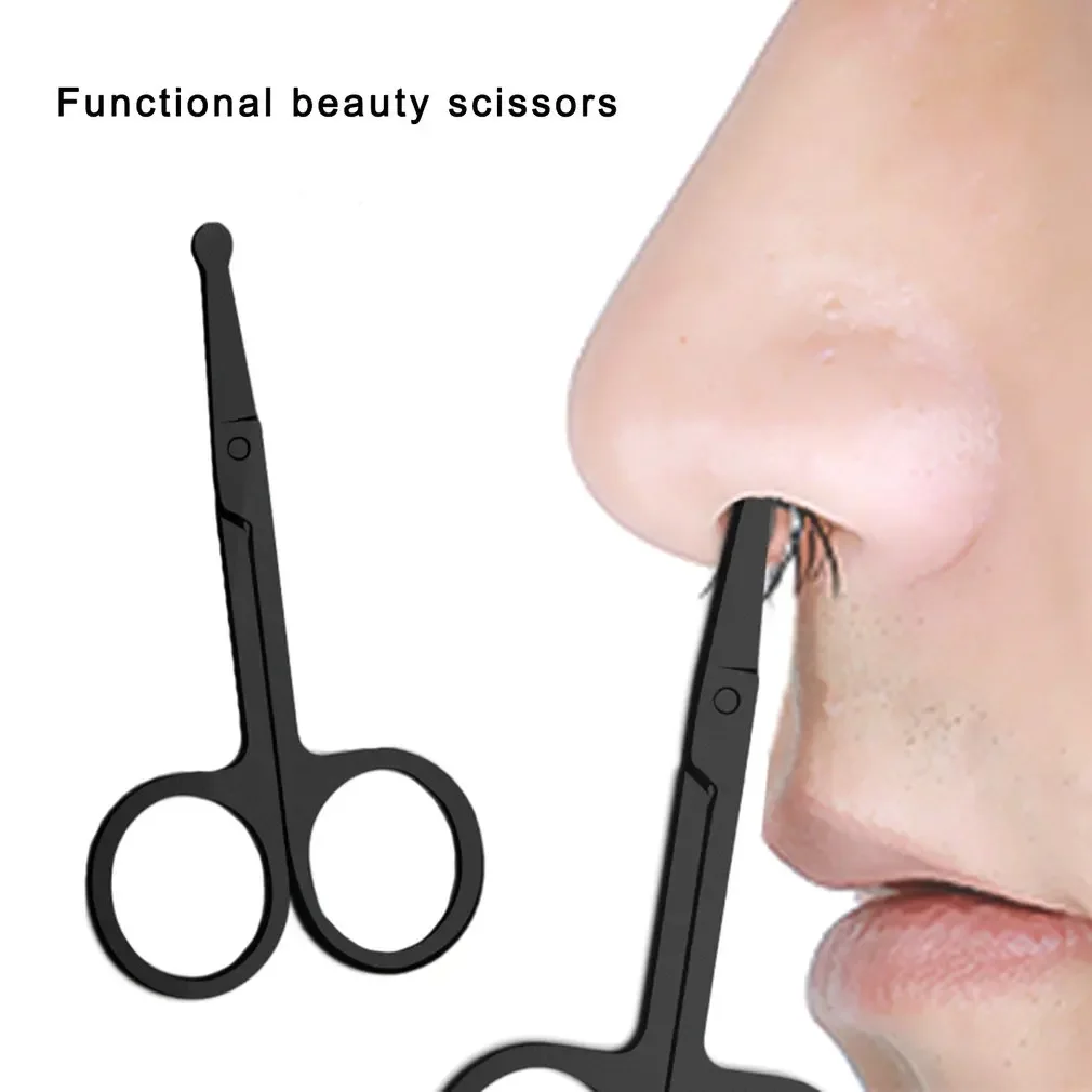 Lightweight Stainless Steel Nose Hair Trimmer - Beauty Scissors & Cutter, Ergonomic Design