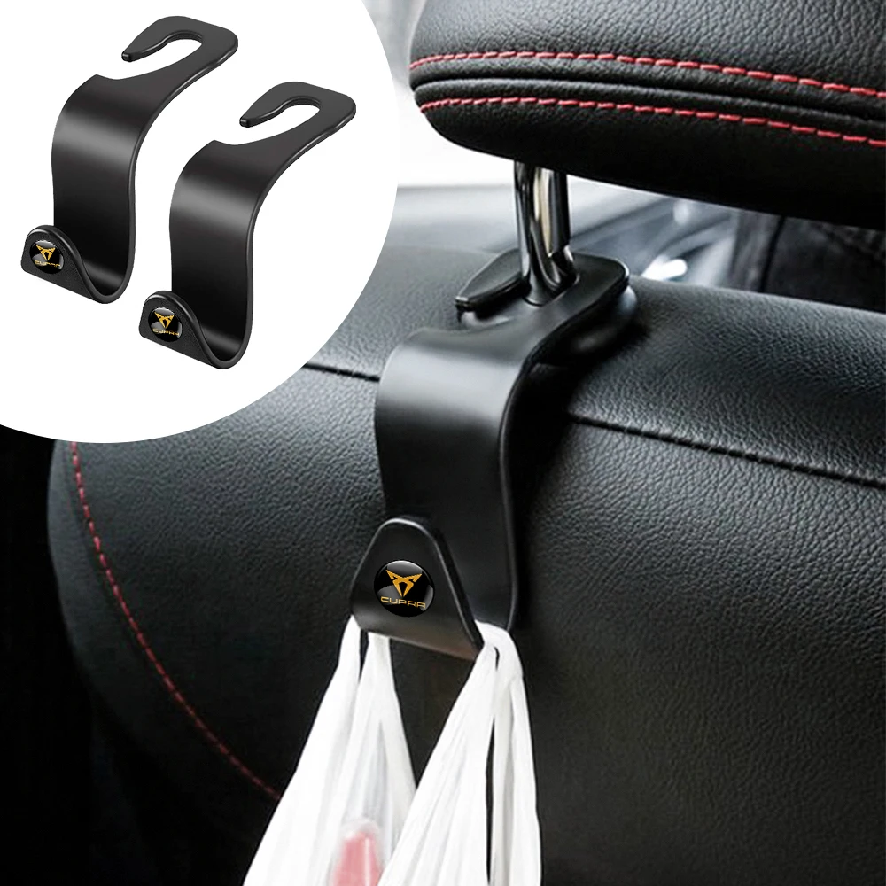 Car Seat Back Hooks Portable Hanging Bag Rack Accessories For Seat Cupra FR Racing Ibiza Leon Ateca Exeo Altea Toledo Tarraco