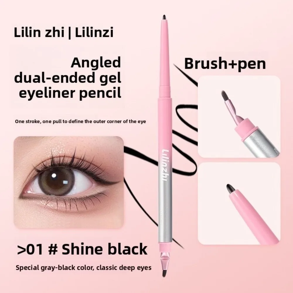 الهدايا قلم جل كحل برأسين مقاوم للعرق قلم كحل مقاوم للماء أداة ماكياج مع زوايا مطوية كحل طويل الأمد