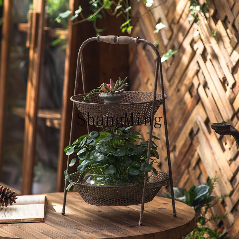 

CL style wrought iron creative flower pot outdoor courtyard coffee shop flower shop ornament balcony flower stand