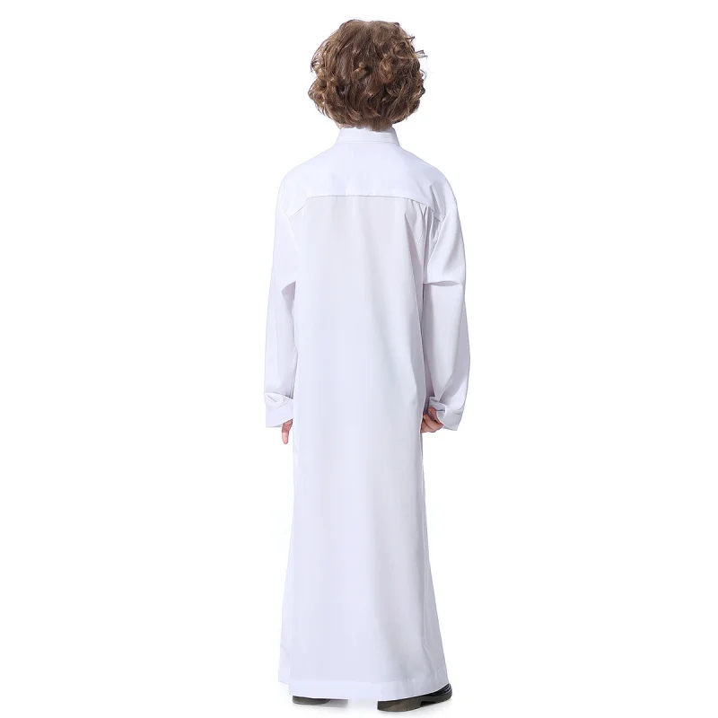 Manga comprida Kaftan Caftan para Meninos, Moda Muçulmana Infantil, Oriente Médio Kaftan, Turquia Oração Vestuário, Abaya para Crianças, Dubai, árabe, saudita