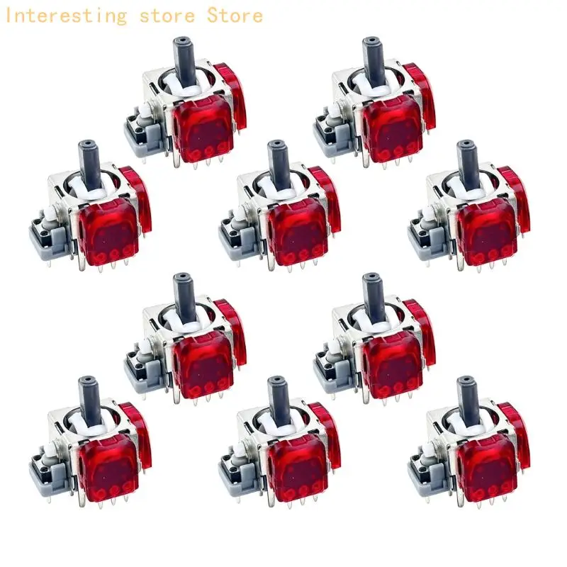 Ersatz-Thumbstick-Modul 10er-Pack für die Controller-Reparatur mit Hall-Effekt-Design und Metallrahmen-Stiftstruktur 55KC – Detail 7