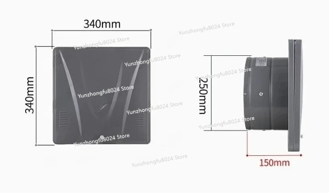 Extrator de ar fanflip ventilador de ventilação, exaustor doméstico de cozinha 10 polegadas de alta potência tipo janela exhaus