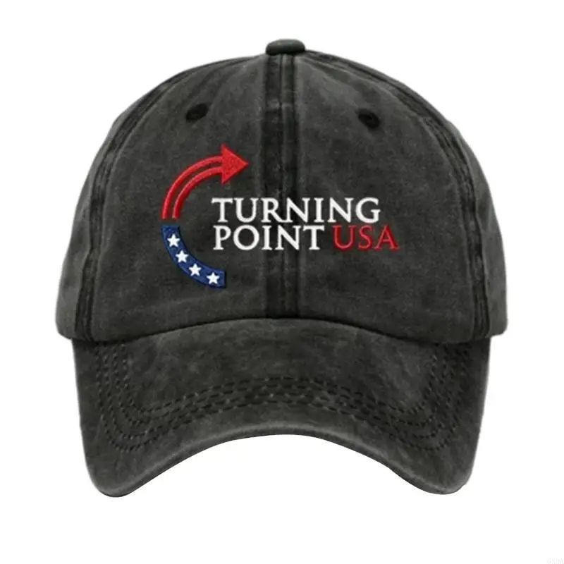 Retro Turning Point Action Print Baseball Cap Unisex This is The Turning Printed Hat Independence Vintage Hats 6XDA