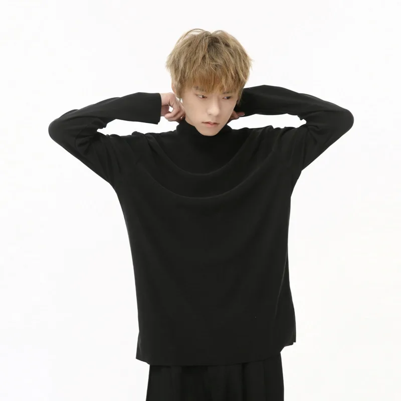 

Футболка SYUHGFA мужская с длинным рукавом, Однотонная рубашка в Корейском стиле, осень 2024