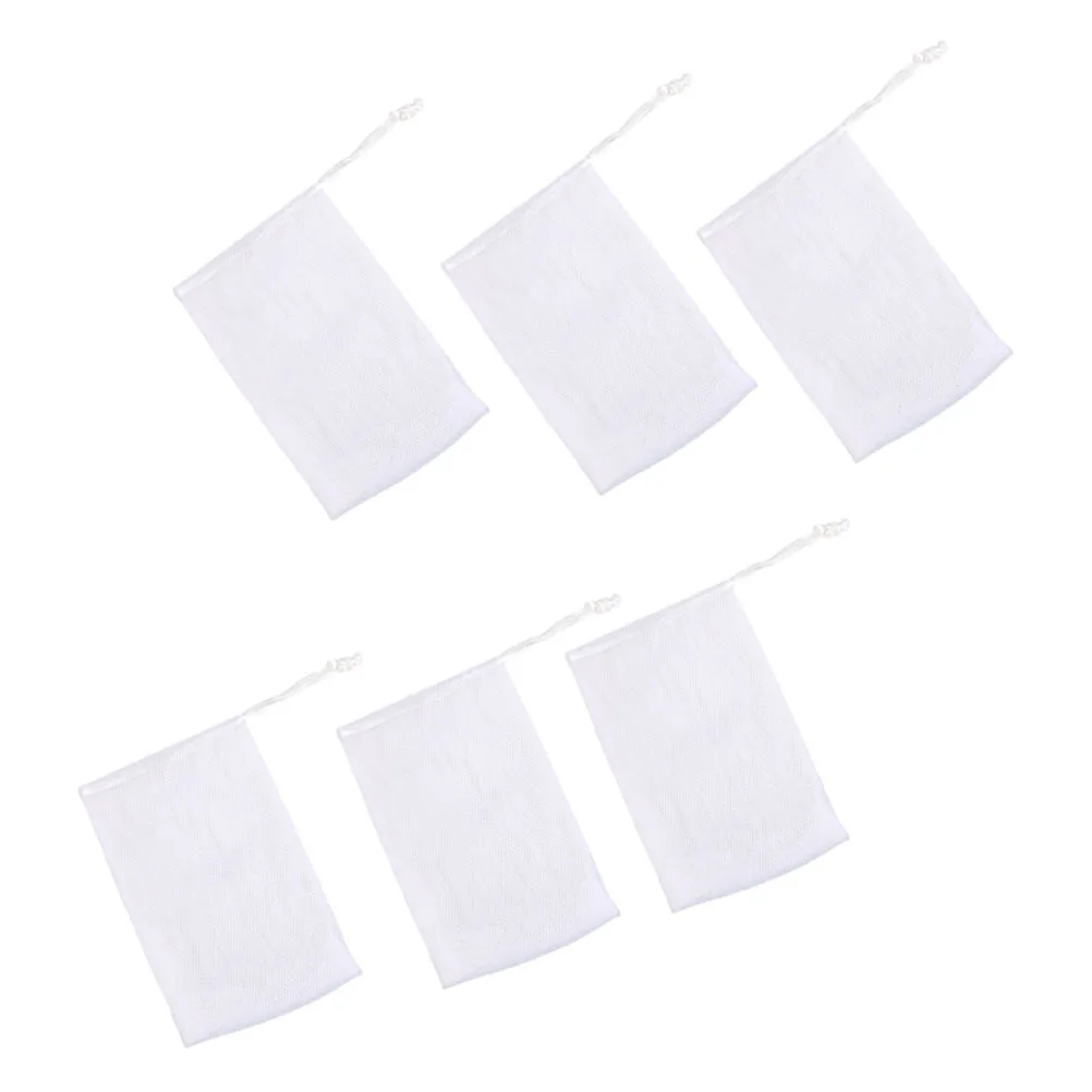 20 pezzi di schiuma per sapone, rete in nylon premium per schiuma ricca, doccia, bagno, pulizia, scrubber per il corpo, strumento esfoliante con corda sospesa