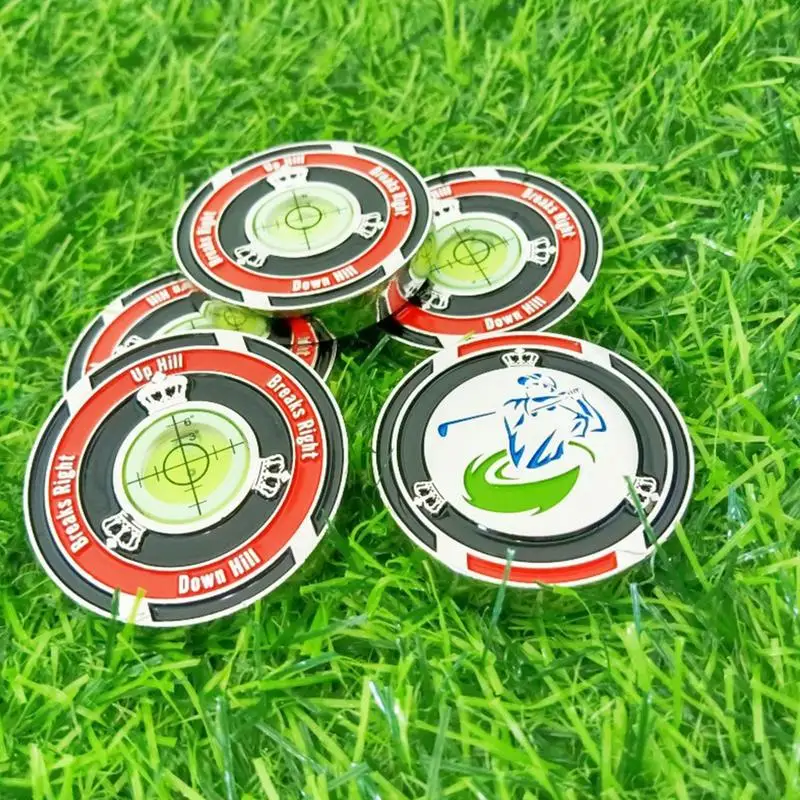 Golf Ball Marker Alloy High Precision Golf Ball Green Reading Aid With Scale Portable Golf Accessories For Golf Course Driving