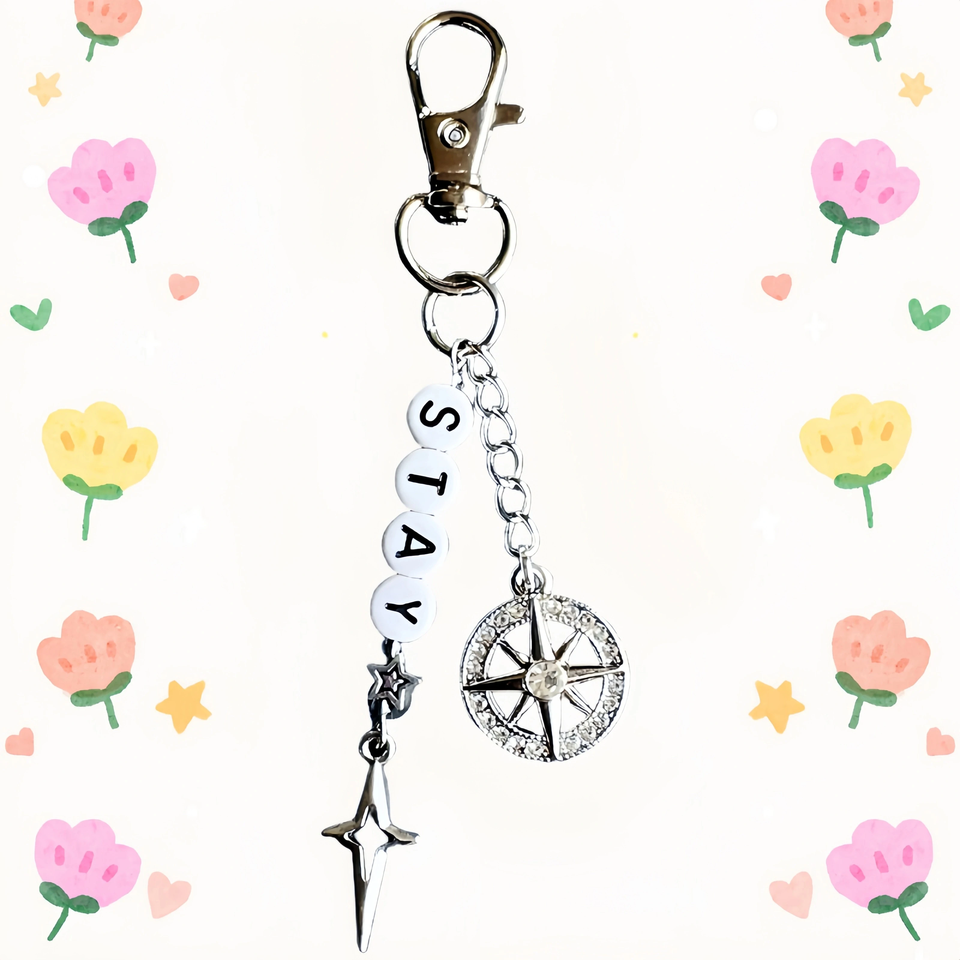Handmade Stray Children Stay Kpop Beaded Keychain/Keyring Concert Accessories Jewelry Gift Ideas Skz Phone Bag Charm view 2