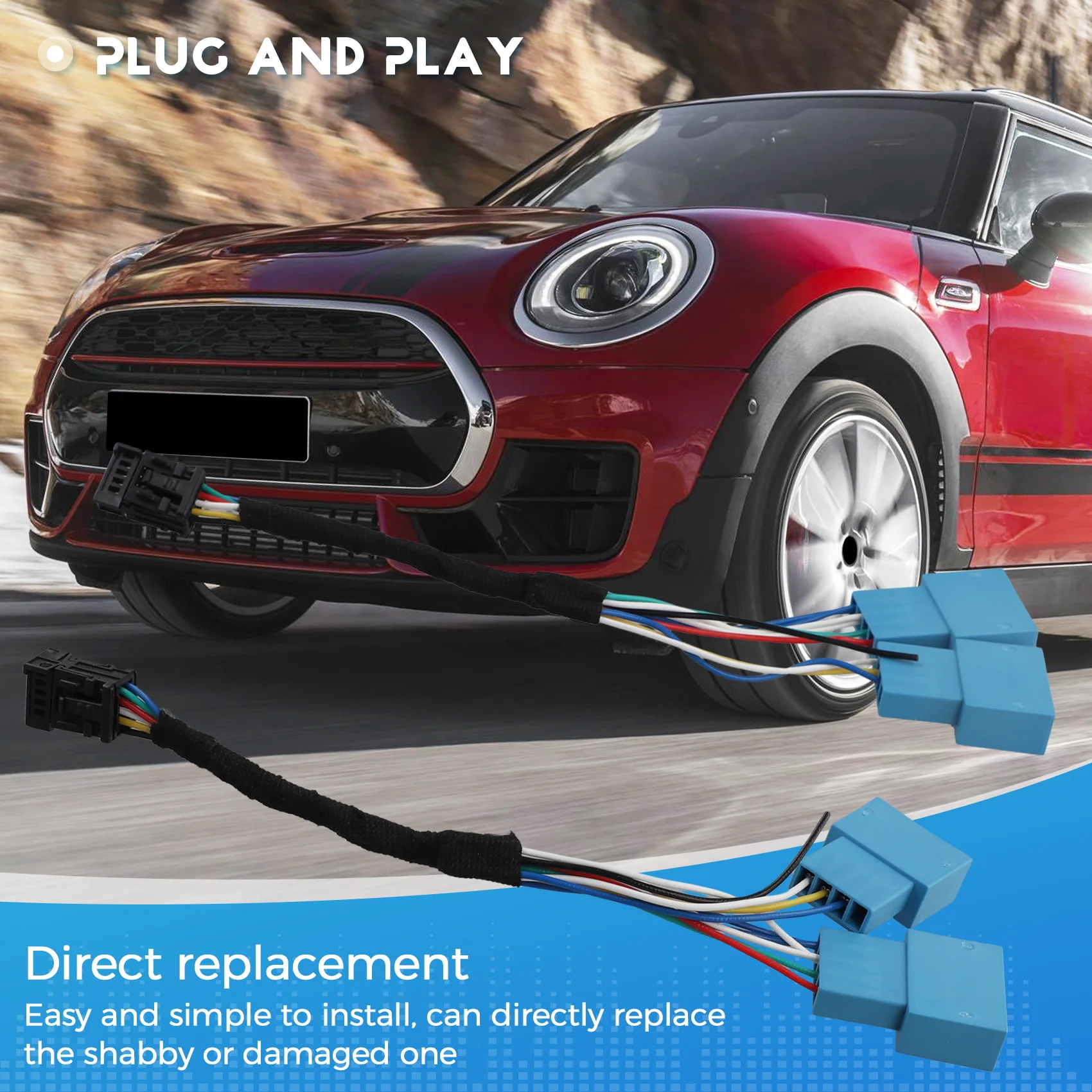 2x adaptador de cable de luz trasera LED LCI de reequipamiento para MINI F54 Clubman UK Union Jack