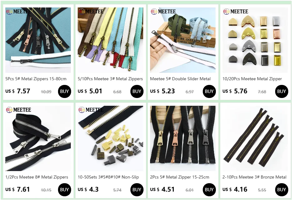 20/50 Sets 3 # 5 # 8 # 10 # Rutschfester Metall-Reißverschlusskopf, Reißverschluss-Endverschluss, Kleidungs-Reißverschlüsse, Reparatur-Set für Unterteil, Zubehör – Detail 1