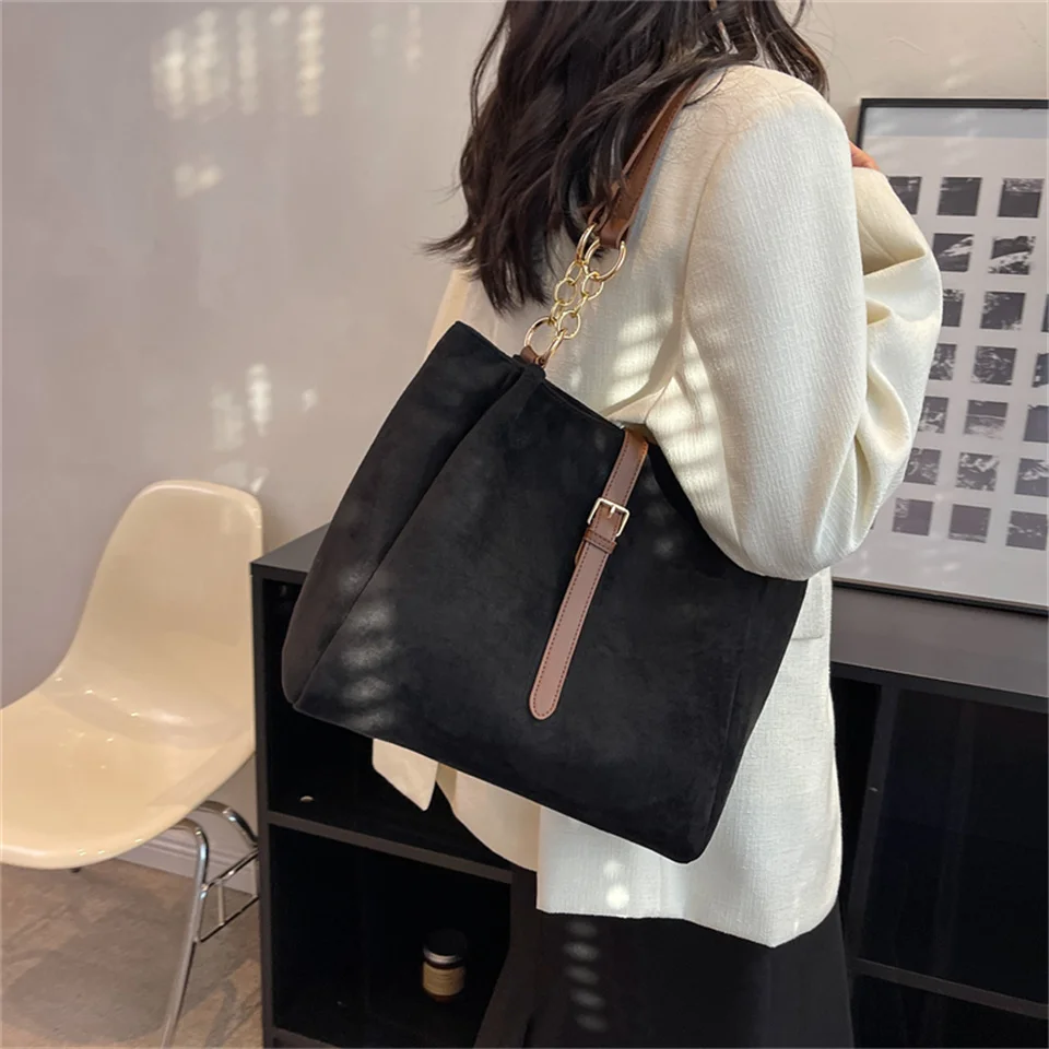 Bolso de hombro de pana para mujer, Cartera de diseñador de lujo de alta calidad, informal, 2023