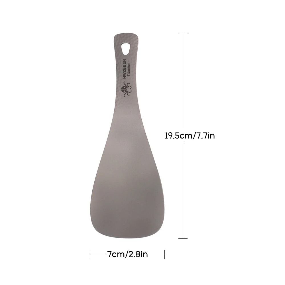 Lightweight Titanium Rice Spoon Paddle for Home Outdoor Camping Hiking Picnic