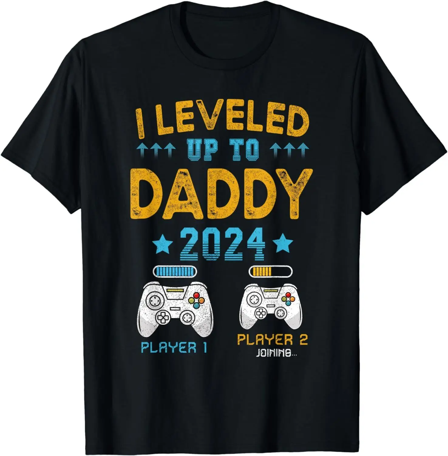 

I Leveled Up To Daddy 2024 Funny Soon To Be Dad 2024 T-Shirt Mens and Womens Unisex clothing