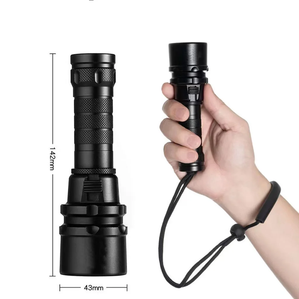 Powerful LED Diving Flashlight Super Bright T6/L2 Professional Underwater Torch IP68 Waterproof Rating Lamp Using 18650 Battery