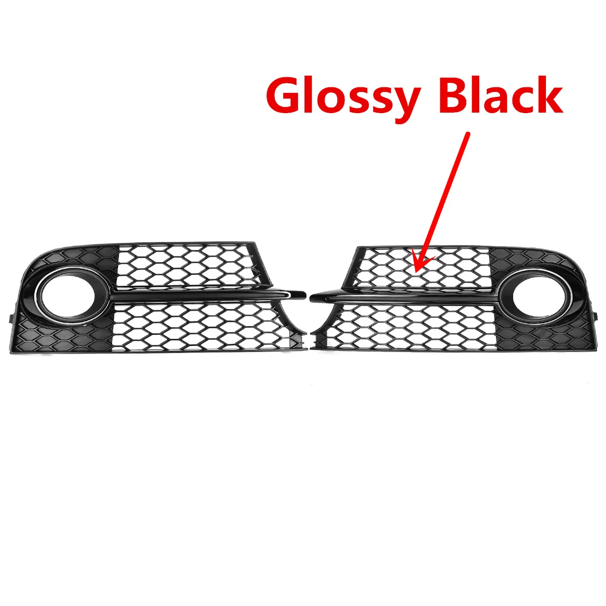 For Audi TT MK2 S-Line TTS 2011 2012 2013 2014 Front Fog Light Grill Cover 1Pair Car Honeycomb Mesh Fog Lamp Racing Grille