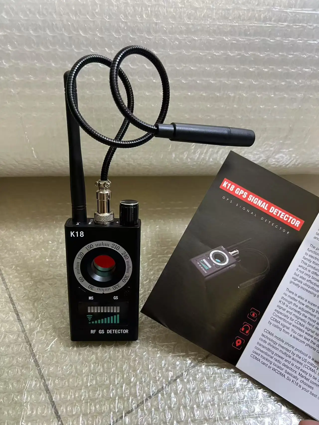 

K18 Детектор камеры GSM Аудио Мини-искатель ошибок Объектив RF GPS-трекер Обнаружение Wi-Fi Сканер 1 МГц-6,5 ГГц Спиннинговые гаджеты Детектор RF