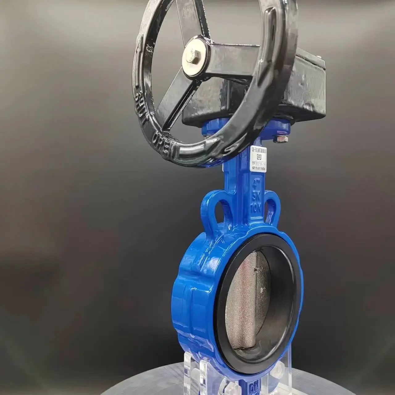 DIN ANSI JIS Standard High Quality Turbine Butterfly Valve 3'' 4 inch DN200 Cast Iron Wafer Worm Gear Type Butterfly Valve