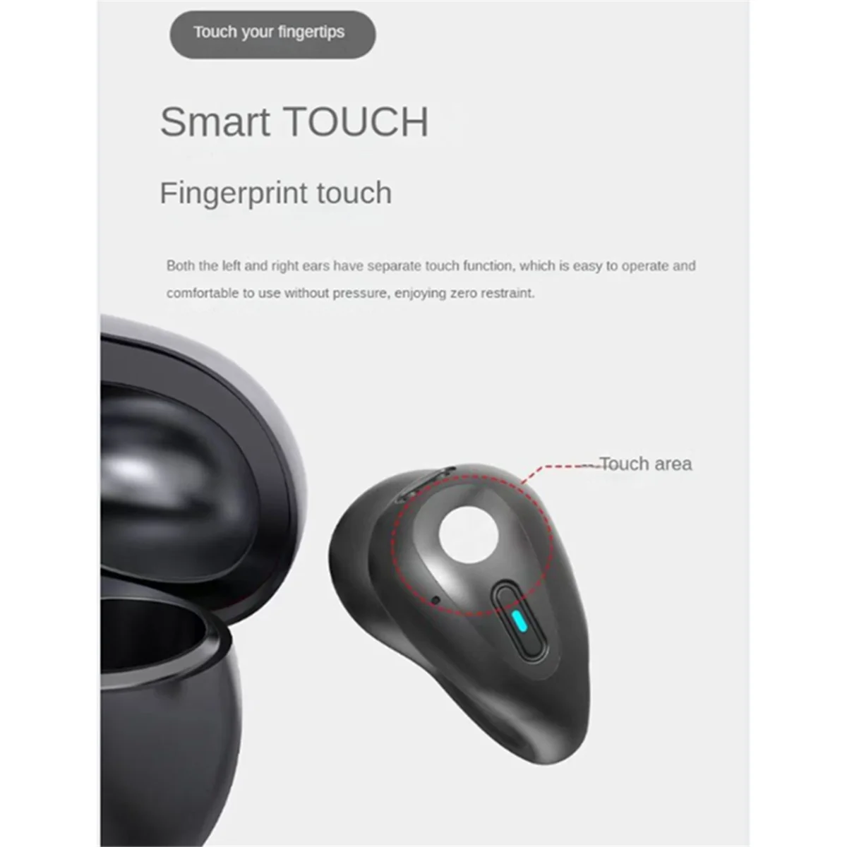 ชุดหูฟังยอดนิยมไม่ใส่หู Bone Conduction Clip-Ear Motion B