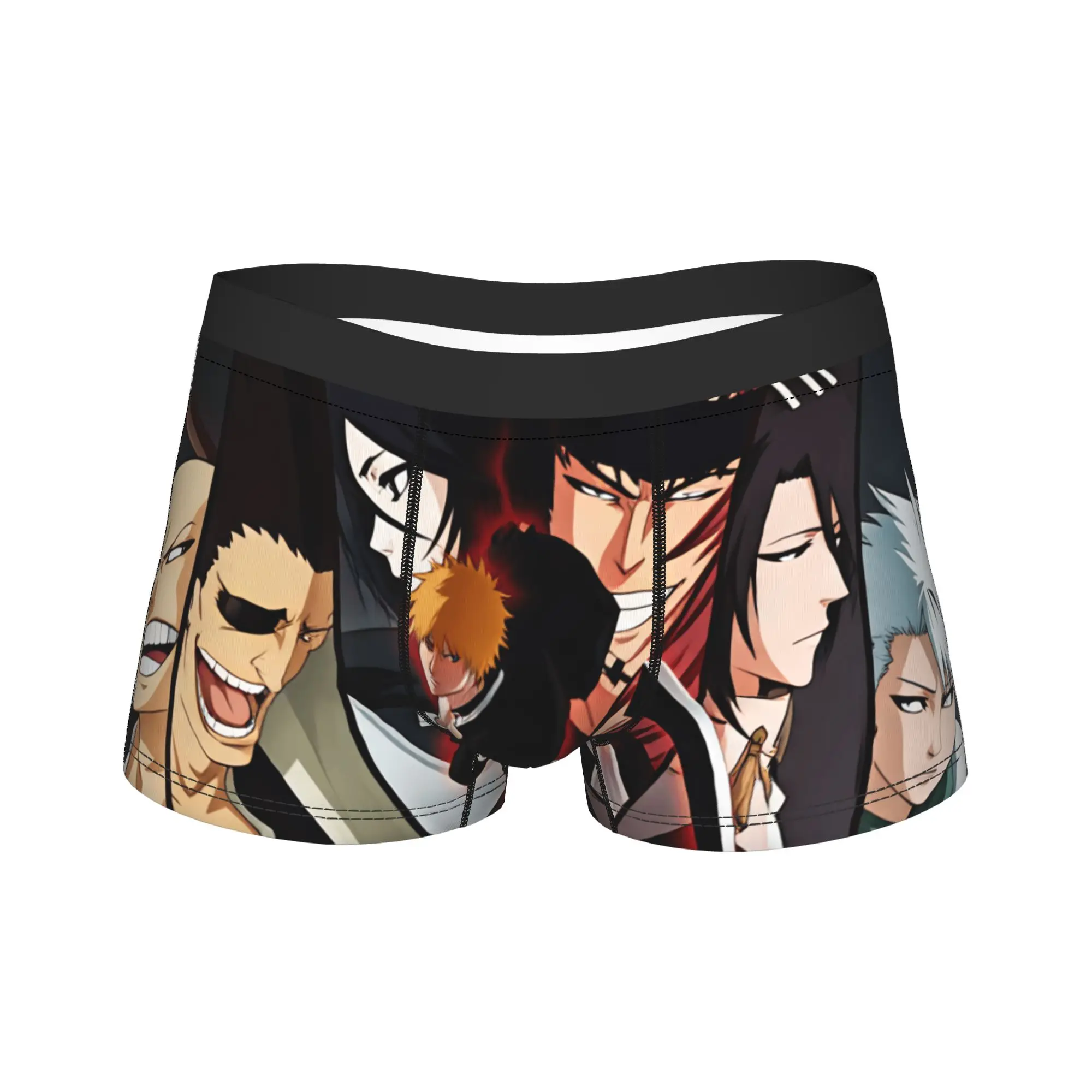 Bleached Anime Ichigo And Soul Captains Split Panel Art Boxer Brief  Underwear High Quality Men Classic Boxer Shorts Underpants