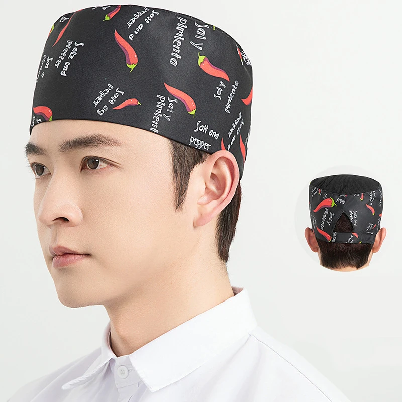 Japanese Restaurant Hotel Bakery Hat Dustproof Chef Hat Hotel Reusable Kitchen Catering Cooking Cap Breathable Mesh Flat Hat