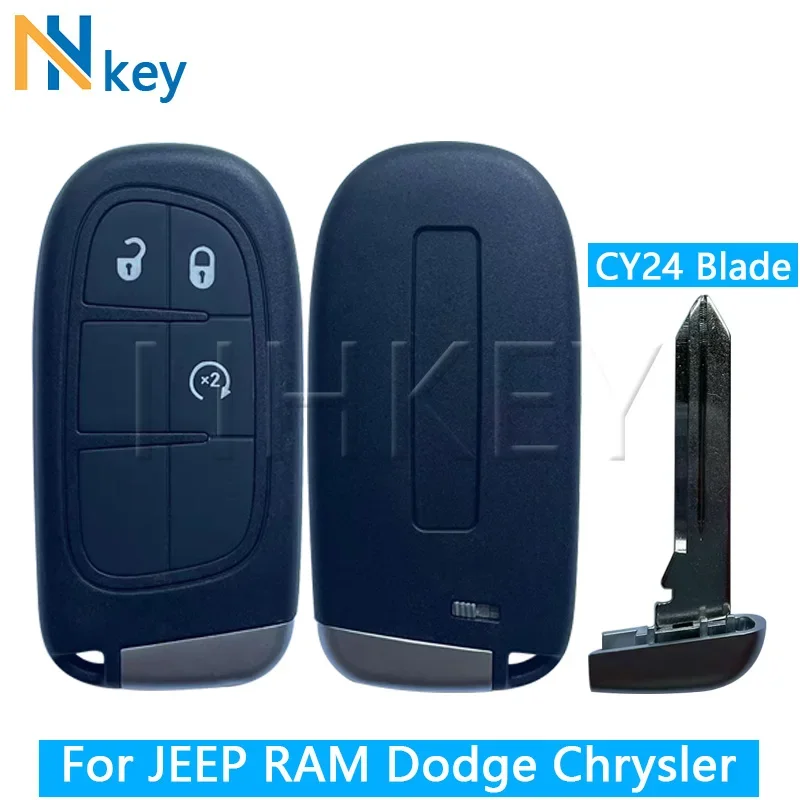 

NH KEY Remote Car Key Case Shell For Jeep Grand Cherokee Dodge RAM 1500 Journey Dart Challenger Durango Chrysler 300 3Buttons