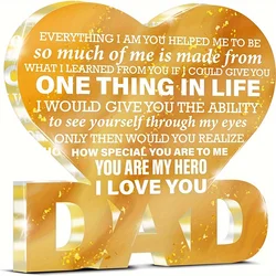 Thank You Gifts for Dad, Father Gift From Daughter Son, Dad Appreciation Gifts, Dad Acrylic Sign Keepsake Father's Day Birthday