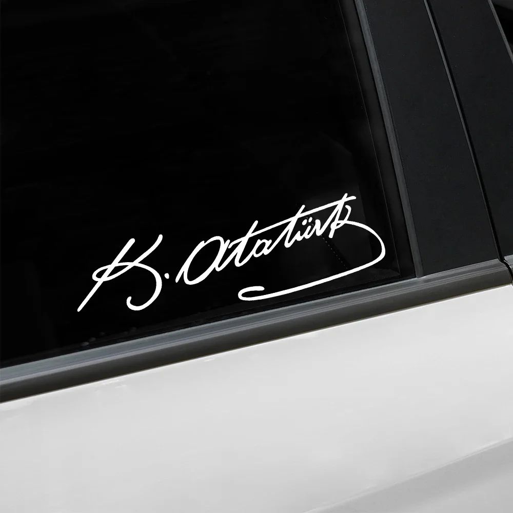 

Signature Ataturk Creative Car Sticker Vinyl Scratch Resistant Decals Universal Auto Styling Exterior Decoration Accessories