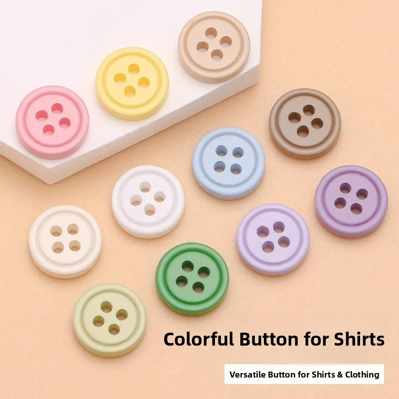 

Handmade irt Sweater Button for Children Baby round Four-Eyed Buttons High-End Versatile Clothing Accories