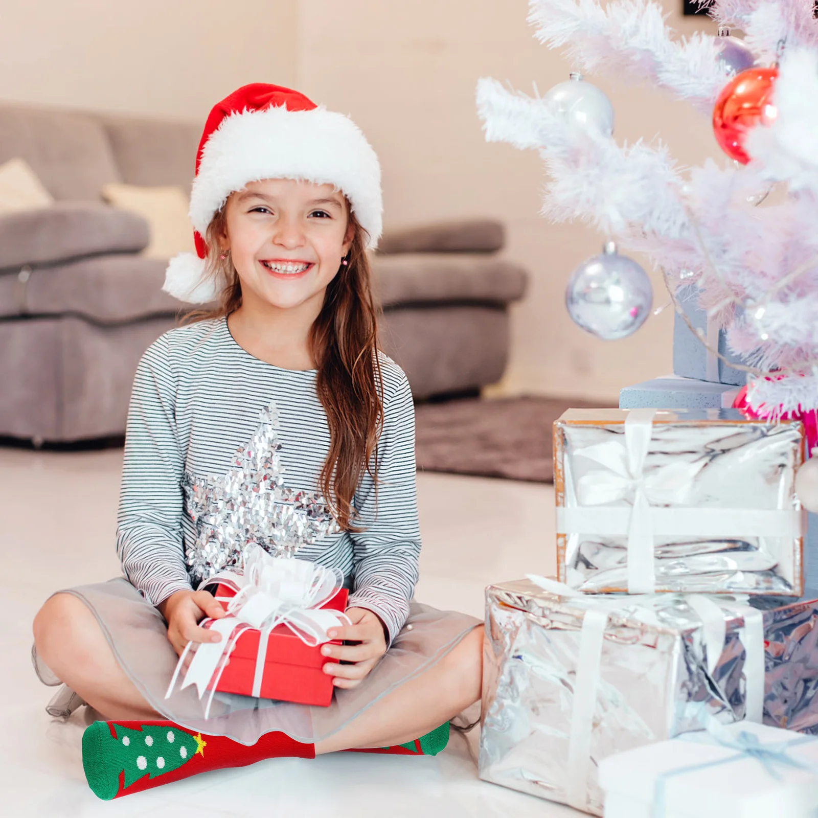 

5pcs Warm For Christmas Children Party Gift Kids Winter Christmas Warm Socks Stockings Kids Winter Socks