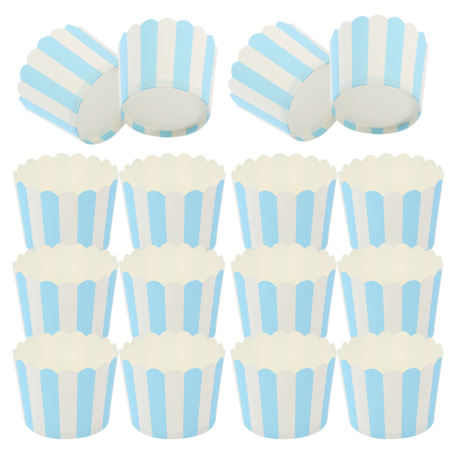 

50pcs Paper Cupcake Cups Stripe Wrappers Large Muffin Baking Liners Mini Cake Cups Disposable Elegant Decorations Kitchen Bar
