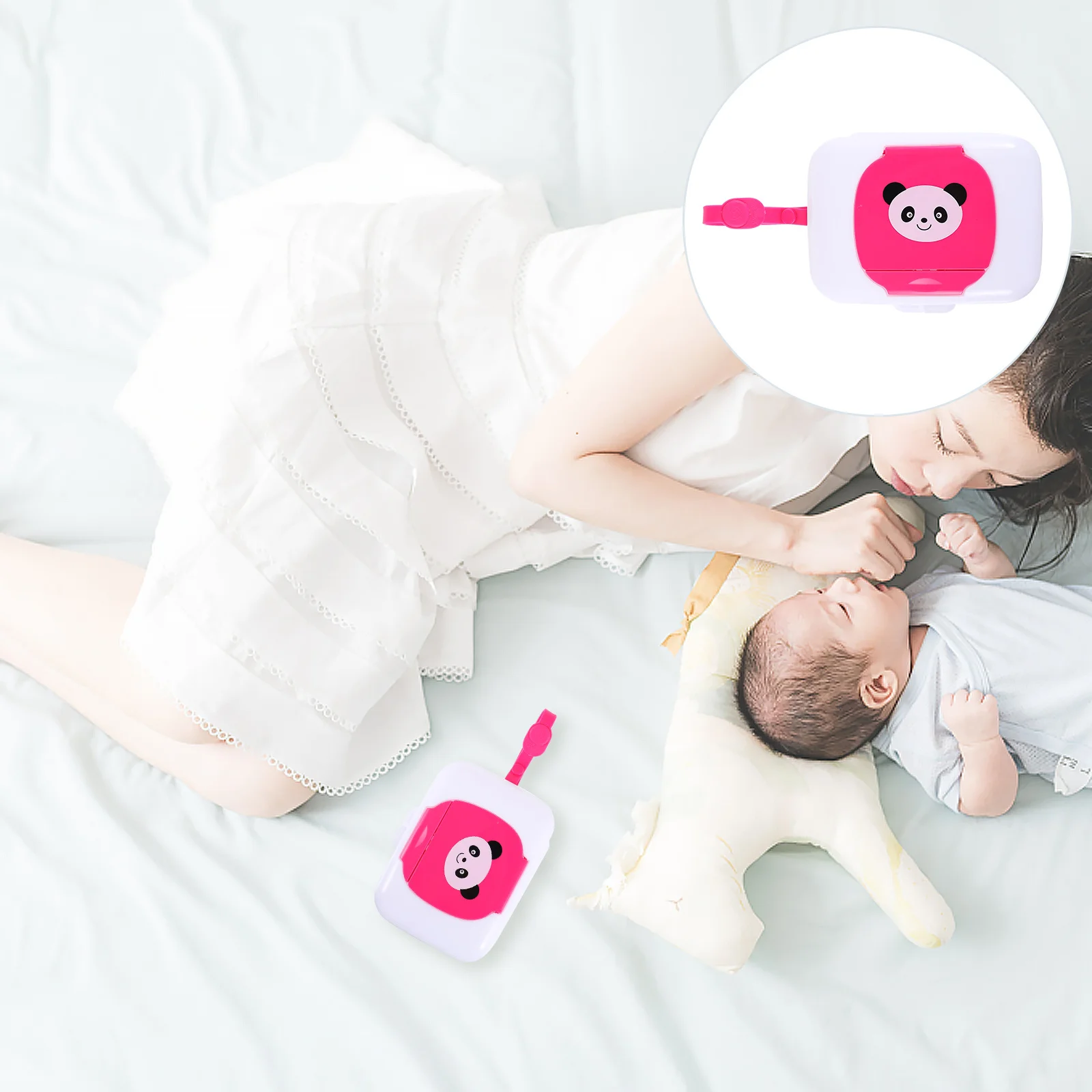 صندوق مناديل مبللة محمول خفيف الوزن مقاوم للغبار حامل مناديل مبللة للأطفال للسفر في الهواء الطلق قابل لإعادة الاستخدام مناديل بلاستيكية Pp حقيبة للتخزين #6