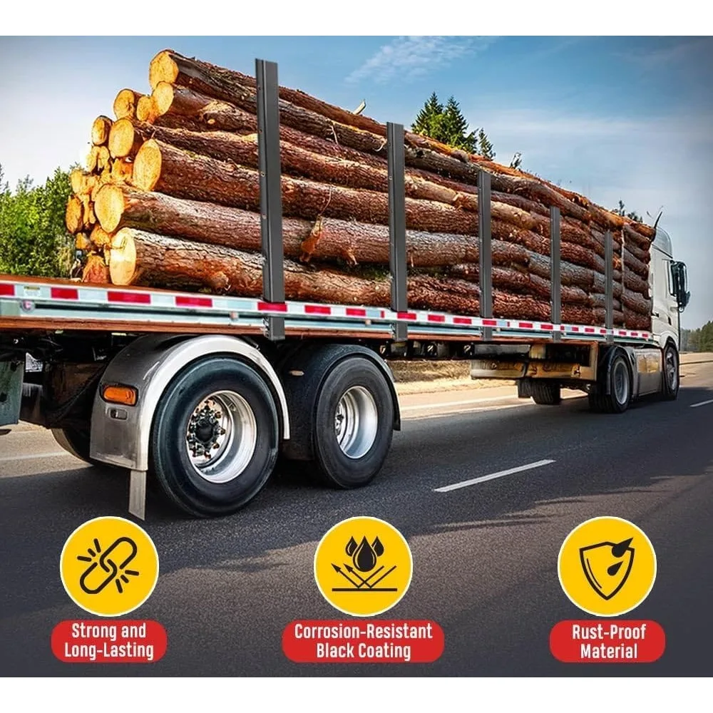 

(8 Pack) 30" Adjustable C Channel Pipe Stake for Flatbed Trailer Hauler