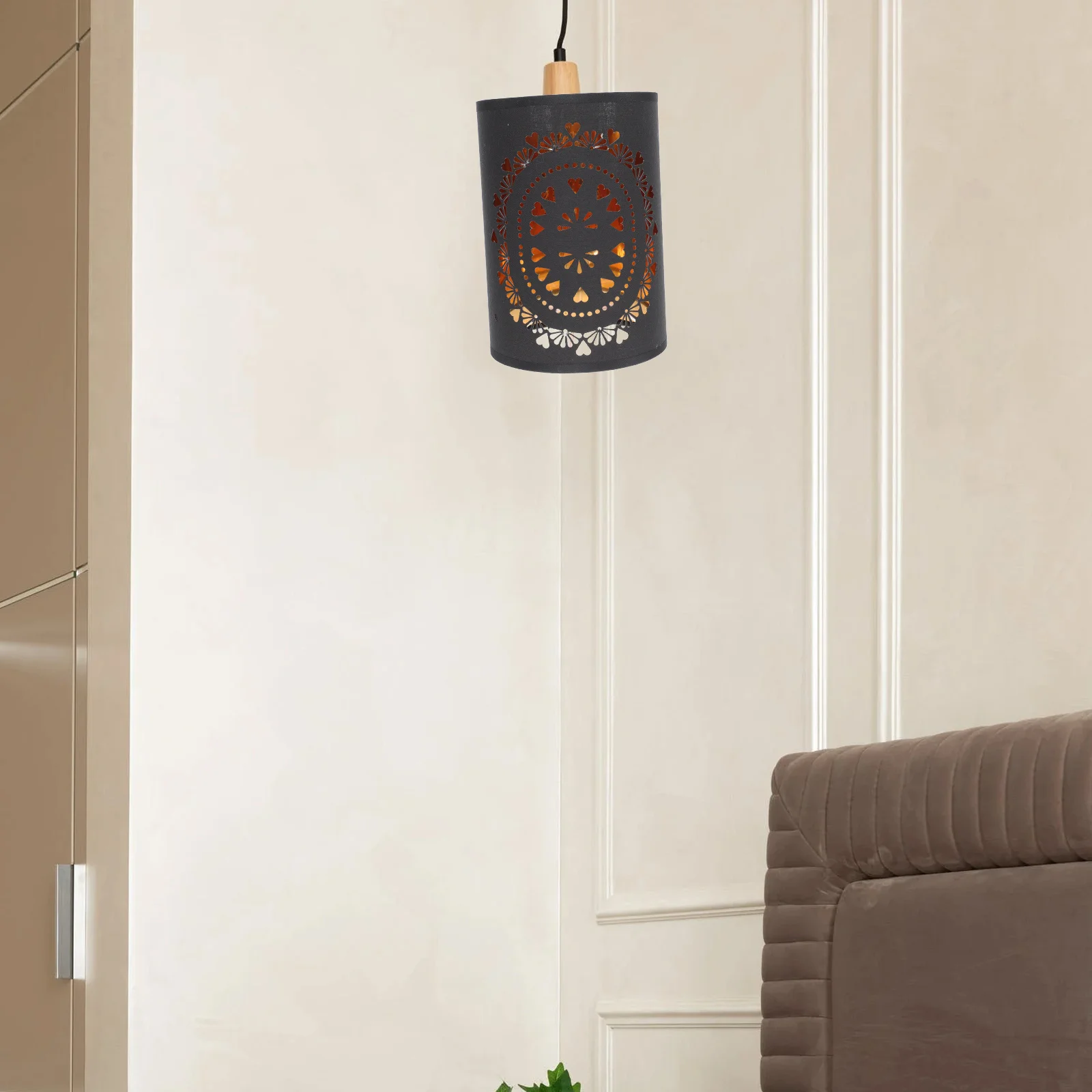 

Винтажный полый большой цветочный абажур, простой стиль, пылезащитный домашний тканевый светильник, декоративный аксессуар для настольной лампы