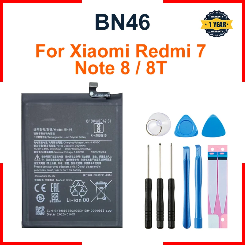 BN46 Battery For Xiaomi Redmi 7 Note8 Note 8 8T Phone Battery Bateria Batterie AKKU Free Tools