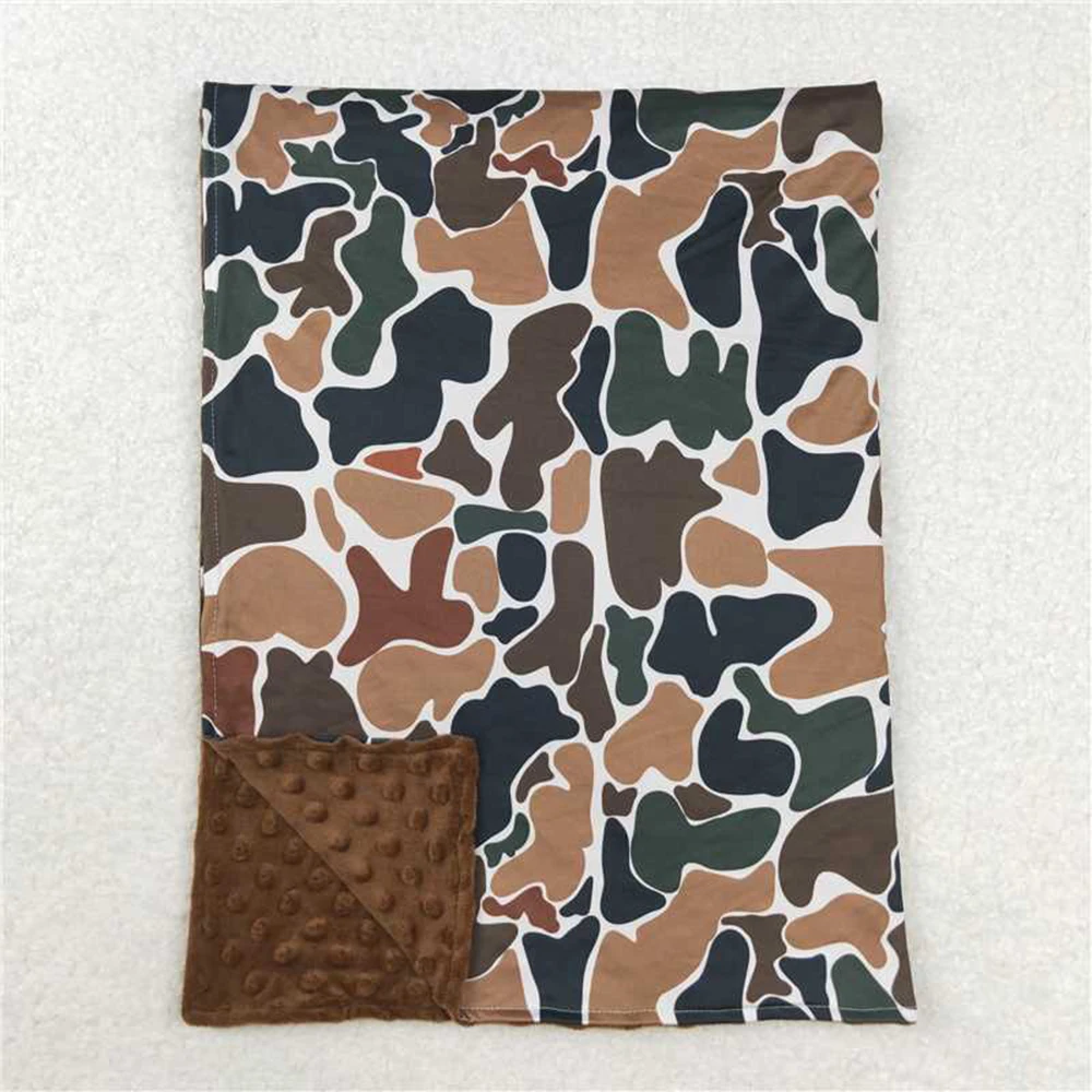 

Dark Brown Camouflage Minky Blanket for Baby Toddler Soft Plush Blankets Unisex Lightweight Blankets for All Seasons29*43 inches