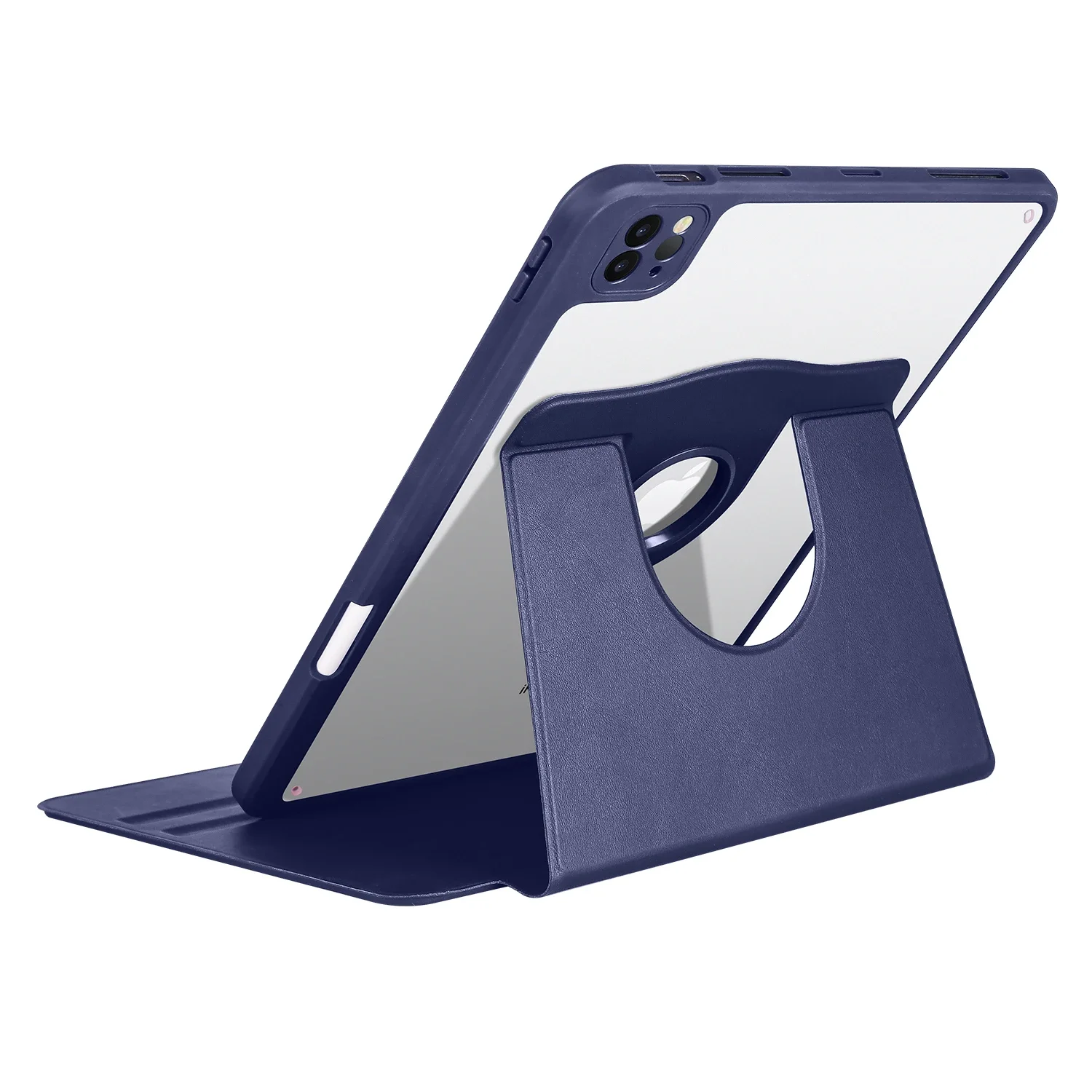 Acrylic Case For iPad Air 4 5 360 Degree Rotation Stand Cover for IPad 10 7 8 9 10.2 11 12.9 2020 2021 2022 with Pencil Holder