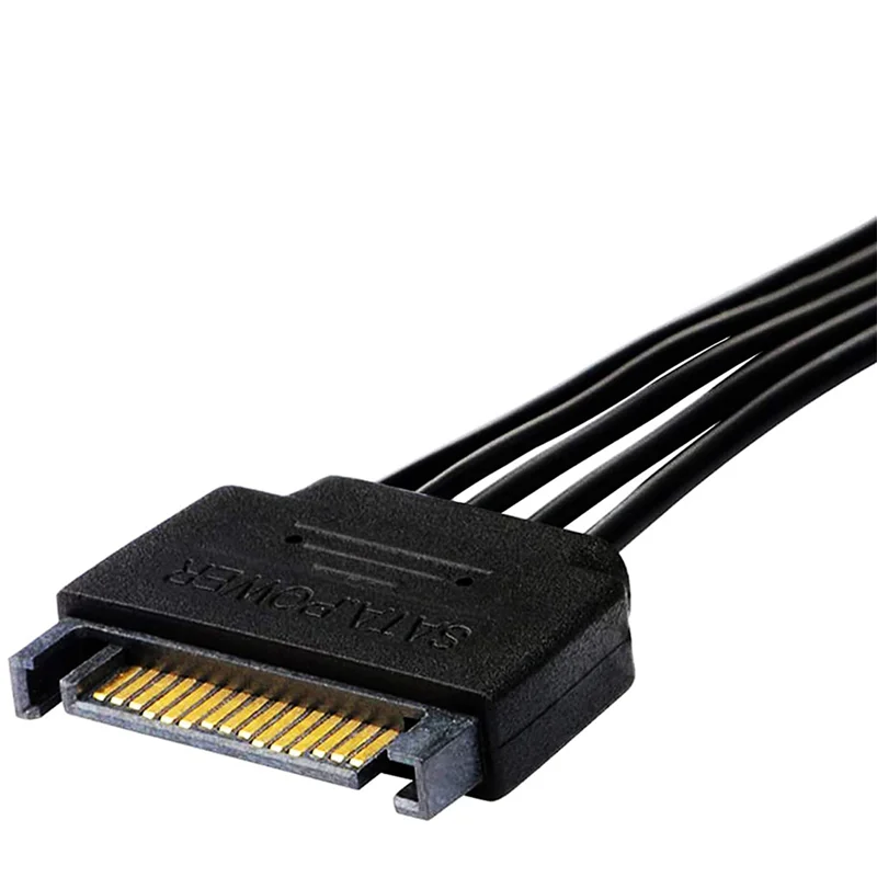 B24B 3 قطعة كابل تمديد الطاقة SATA ، 15 دبوس SATA ذكر إلى أنثى موسع كابل الطاقة محول لقرص القرص الصلب HDD ، SSD ، 30 سنتيمتر