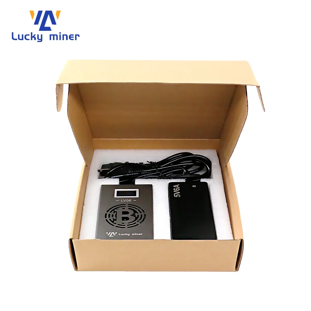 Lucky Miner LV06 500GH/S 15W مع BM1366 Asic Chip الصامت بيتكوين دعم Sha256 BTC BCH BSV DGB عملات لاكي آلة اليانصيب