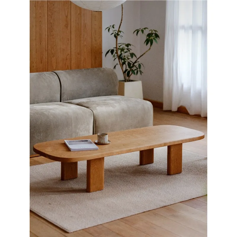 

Coffee table, living room household small apartment tea table solid wood